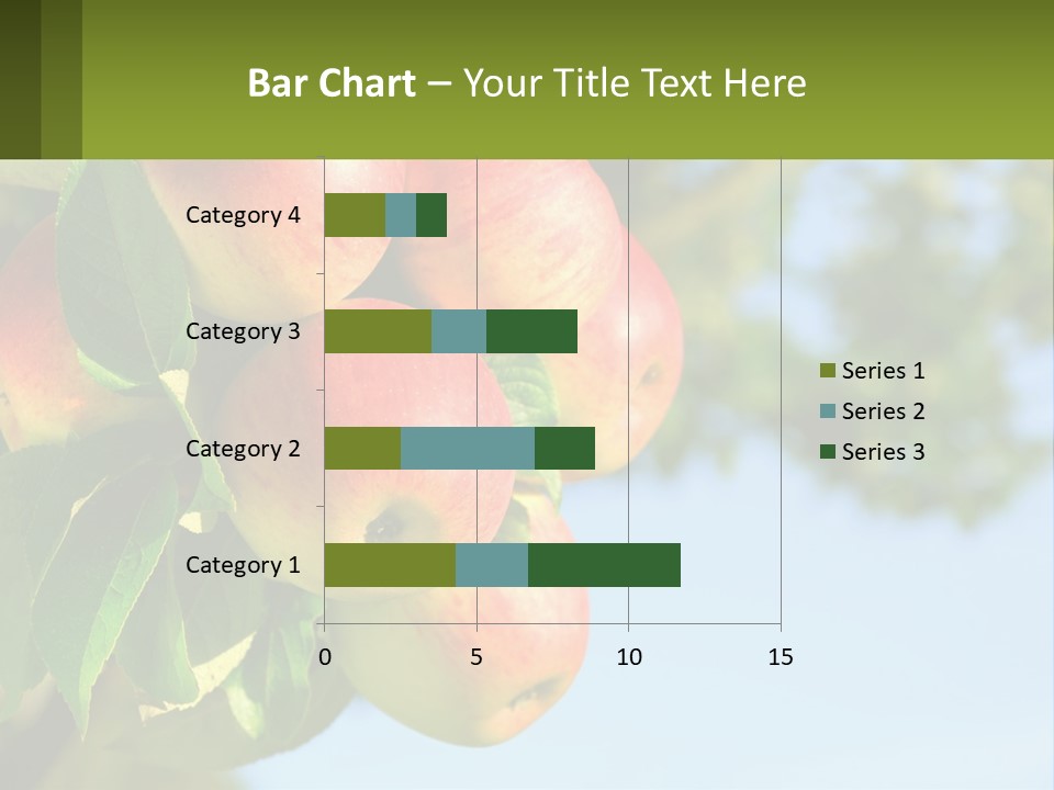 A Bunch Of Apples Hanging From A Tree PowerPoint Template
