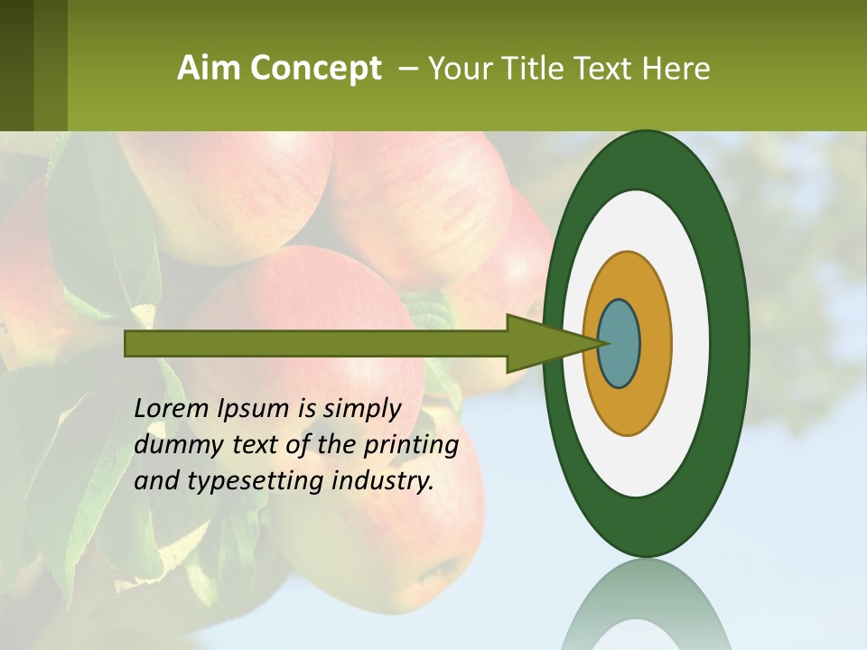 A Bunch Of Apples Hanging From A Tree PowerPoint Template
