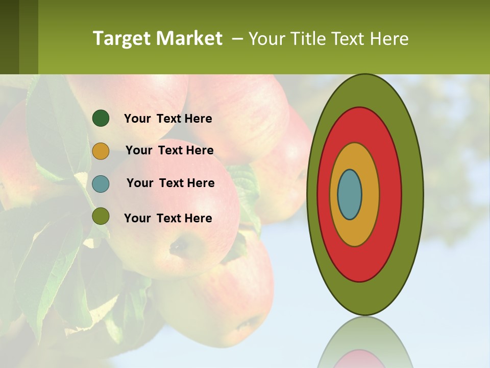 A Bunch Of Apples Hanging From A Tree PowerPoint Template