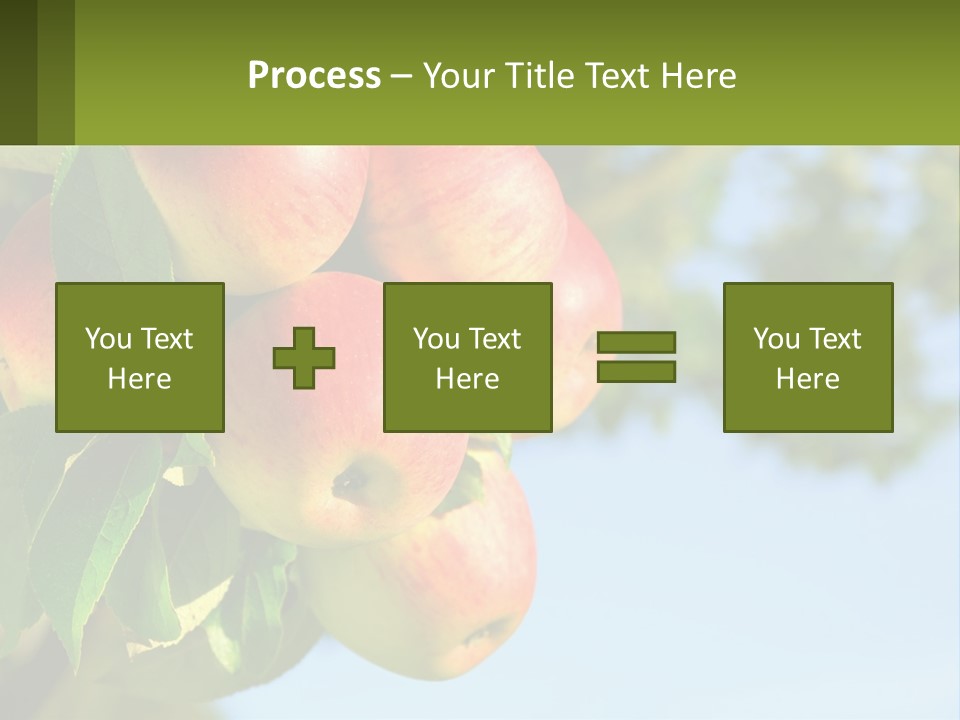 A Bunch Of Apples Hanging From A Tree PowerPoint Template