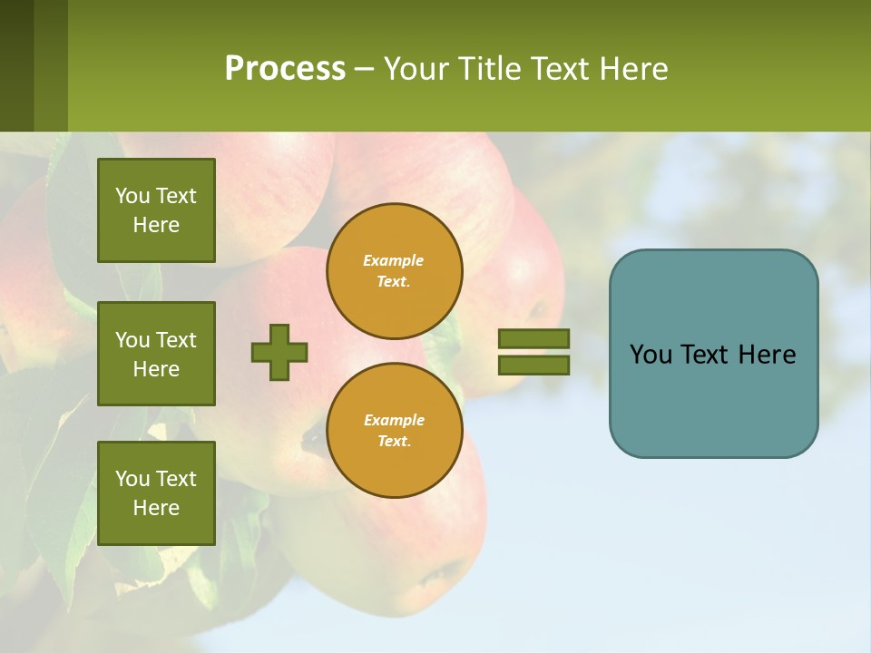 A Bunch Of Apples Hanging From A Tree PowerPoint Template