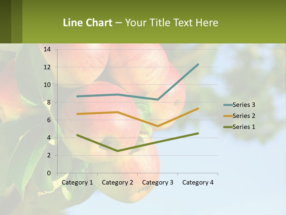 A Bunch Of Apples Hanging From A Tree PowerPoint Template