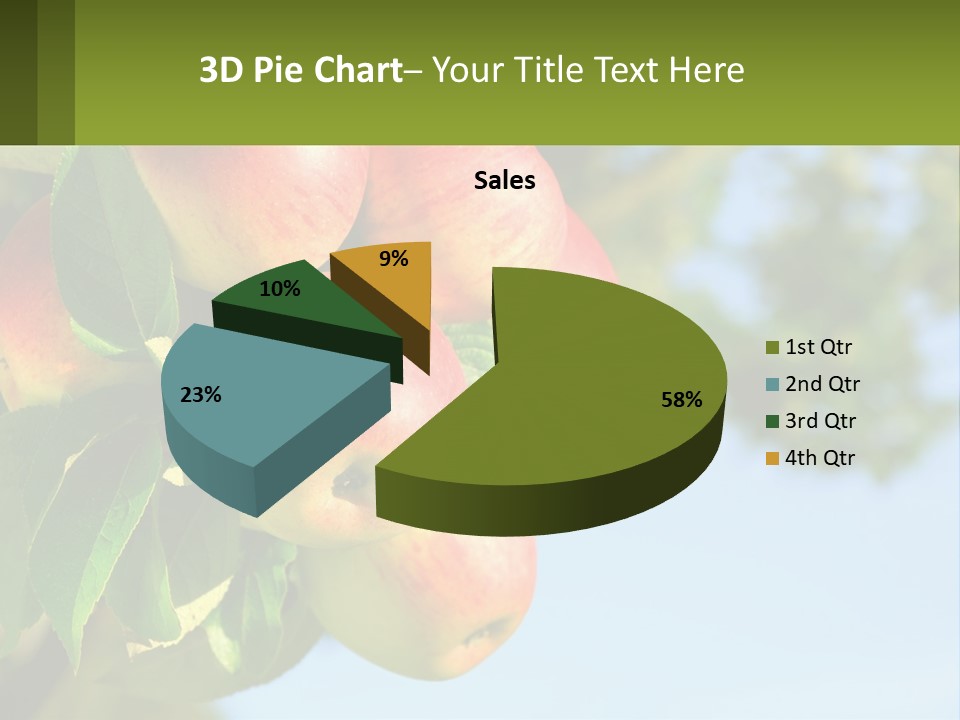 A Bunch Of Apples Hanging From A Tree PowerPoint Template