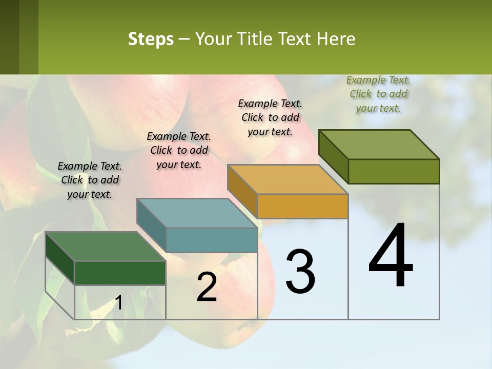 A Bunch Of Apples Hanging From A Tree PowerPoint Template