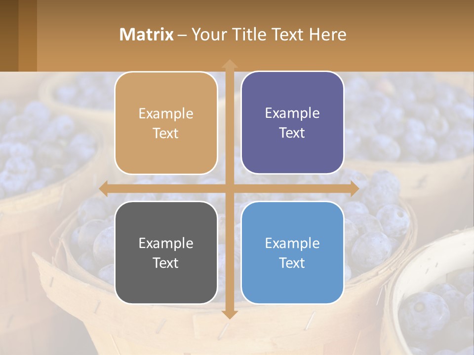 A Bunch Of Baskets Filled With Lots Of Blueberries PowerPoint Template