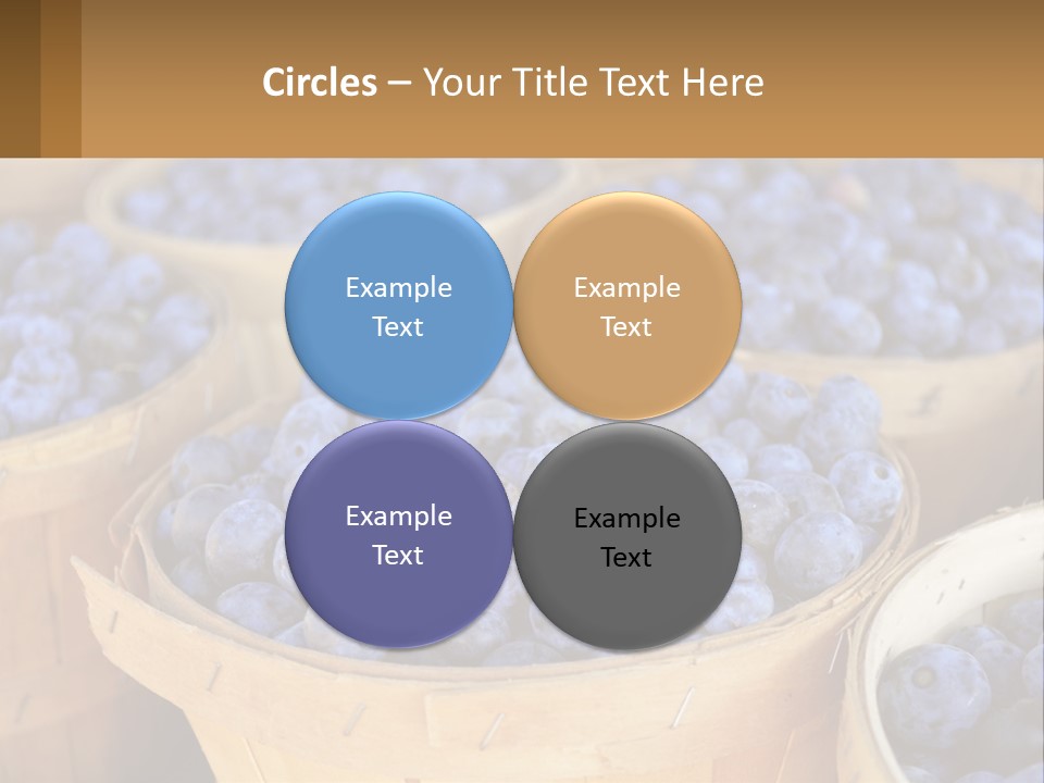A Bunch Of Baskets Filled With Lots Of Blueberries PowerPoint Template