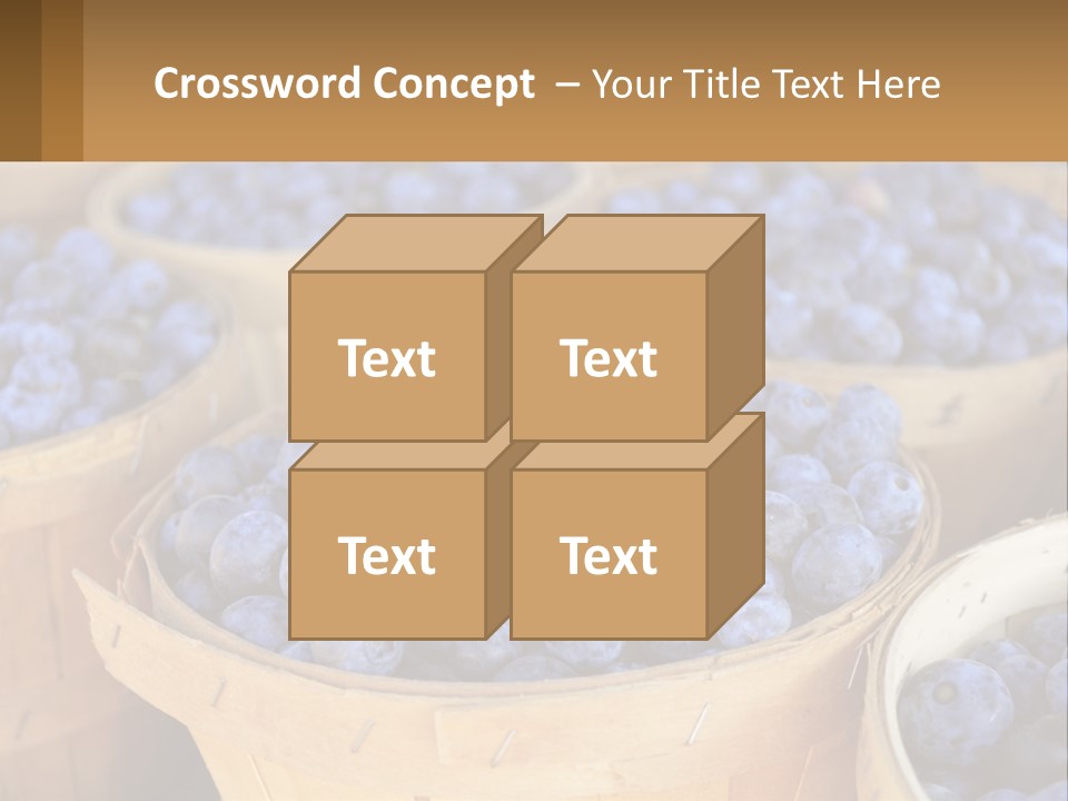 A Bunch Of Baskets Filled With Lots Of Blueberries PowerPoint Template