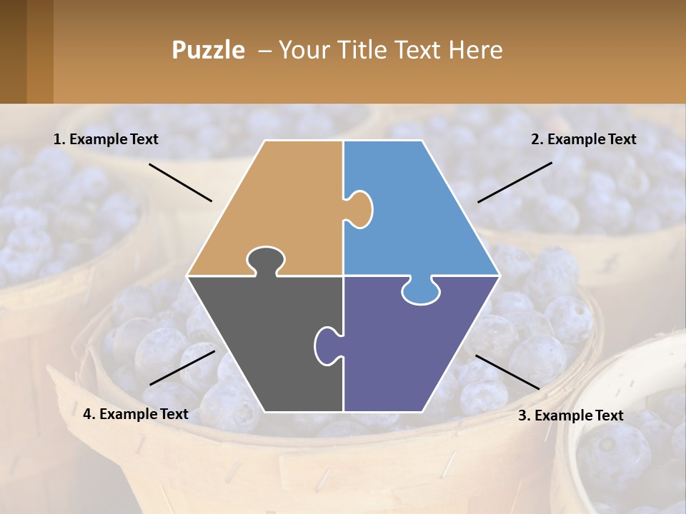 A Bunch Of Baskets Filled With Lots Of Blueberries PowerPoint Template