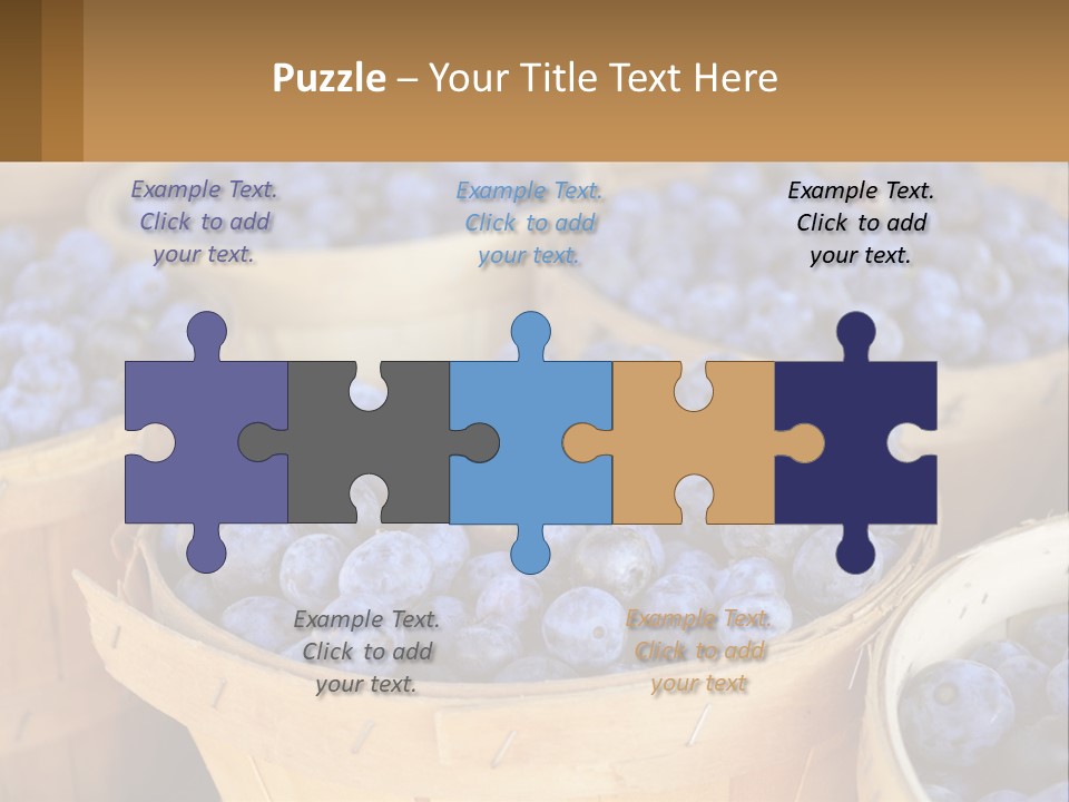 A Bunch Of Baskets Filled With Lots Of Blueberries PowerPoint Template