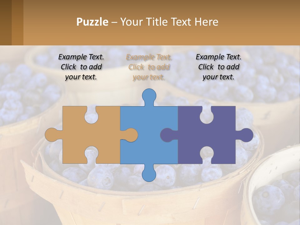 A Bunch Of Baskets Filled With Lots Of Blueberries PowerPoint Template