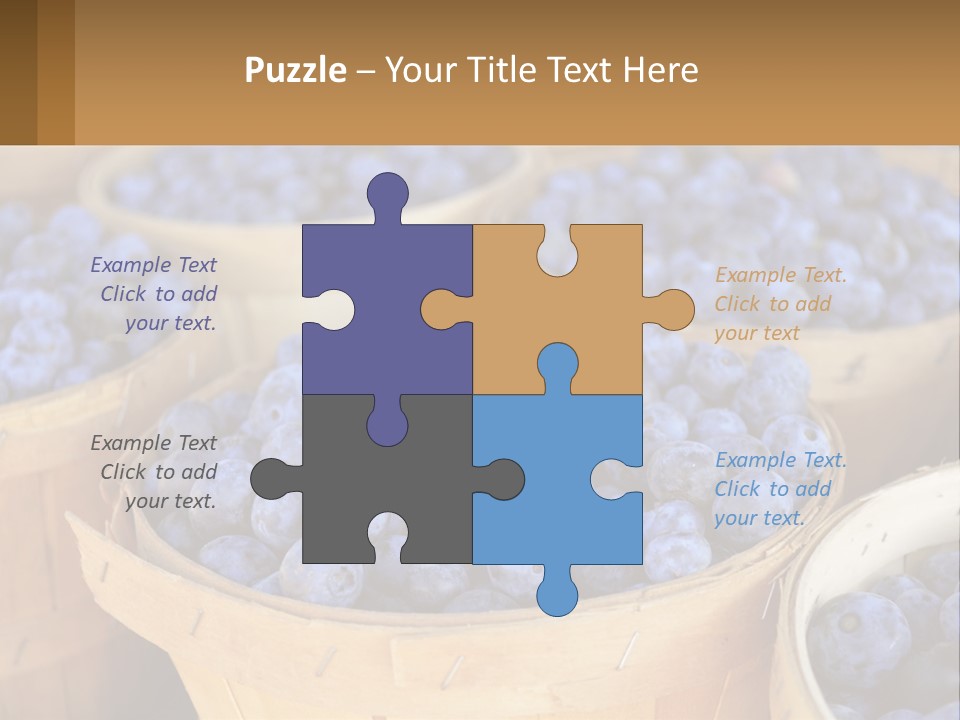 A Bunch Of Baskets Filled With Lots Of Blueberries PowerPoint Template