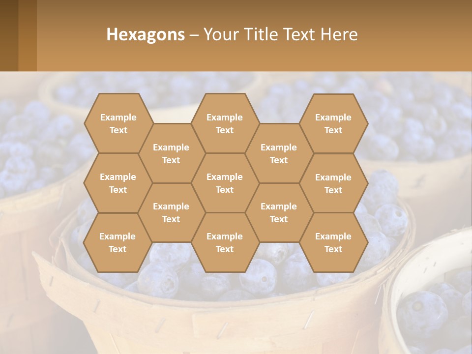A Bunch Of Baskets Filled With Lots Of Blueberries PowerPoint Template