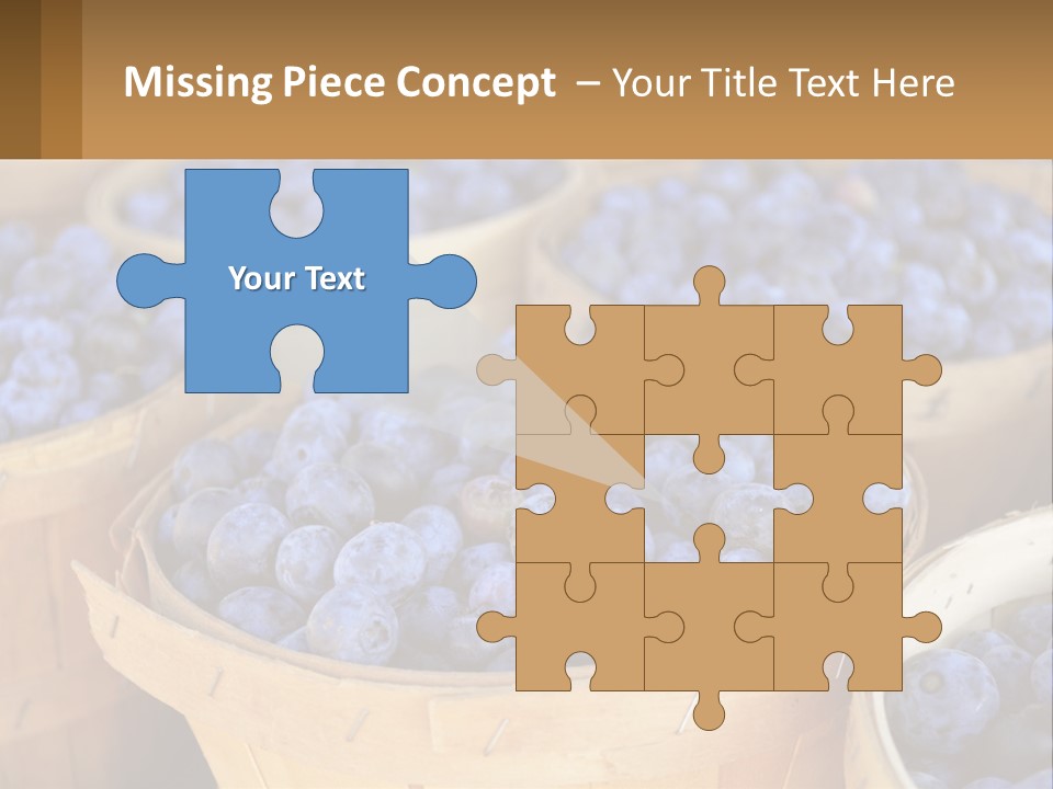 A Bunch Of Baskets Filled With Lots Of Blueberries PowerPoint Template