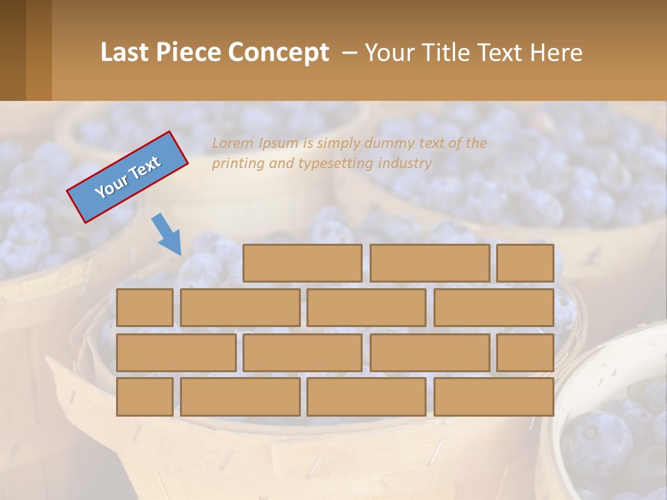 A Bunch Of Baskets Filled With Lots Of Blueberries PowerPoint Template