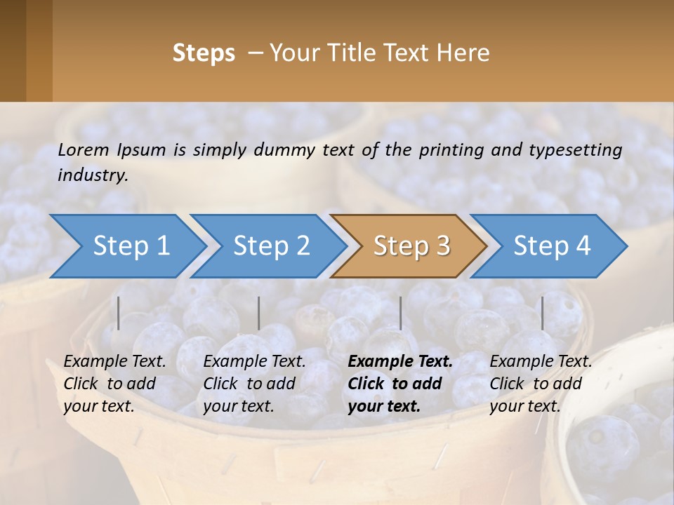 A Bunch Of Baskets Filled With Lots Of Blueberries PowerPoint Template