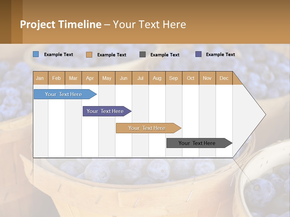 A Bunch Of Baskets Filled With Lots Of Blueberries PowerPoint Template