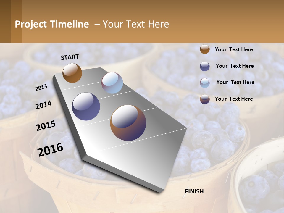 A Bunch Of Baskets Filled With Lots Of Blueberries PowerPoint Template