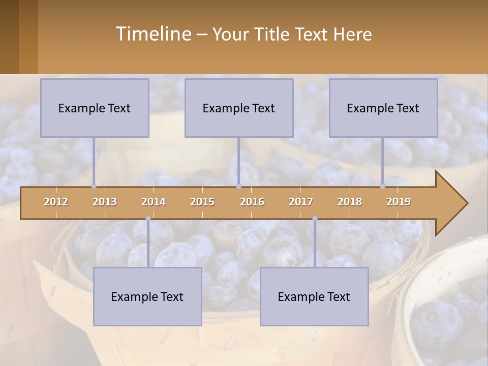 A Bunch Of Baskets Filled With Lots Of Blueberries PowerPoint Template