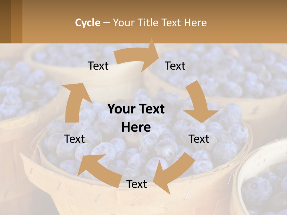 A Bunch Of Baskets Filled With Lots Of Blueberries PowerPoint Template
