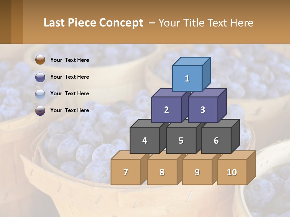 A Bunch Of Baskets Filled With Lots Of Blueberries PowerPoint Template