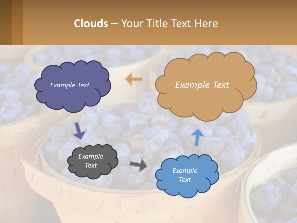 A Bunch Of Baskets Filled With Lots Of Blueberries PowerPoint Template