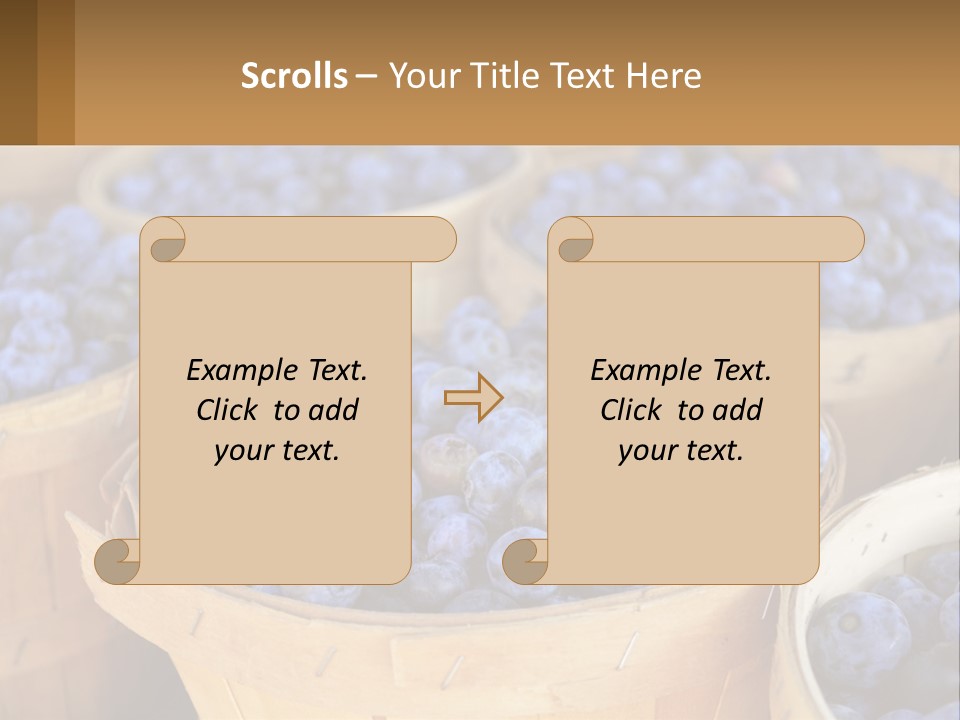 A Bunch Of Baskets Filled With Lots Of Blueberries PowerPoint Template