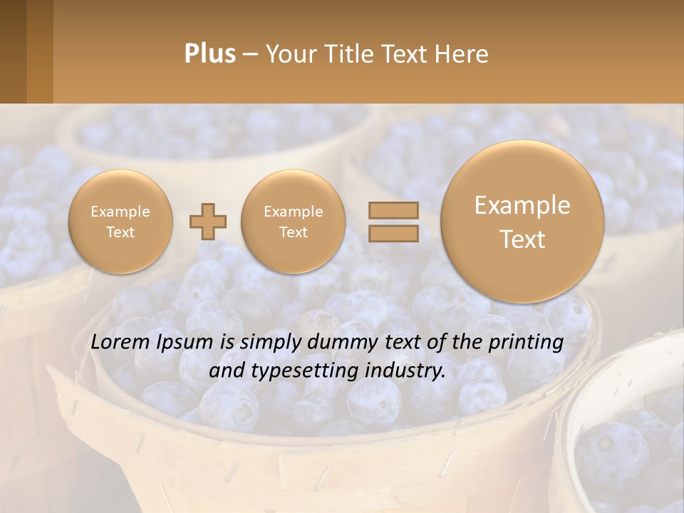 A Bunch Of Baskets Filled With Lots Of Blueberries PowerPoint Template