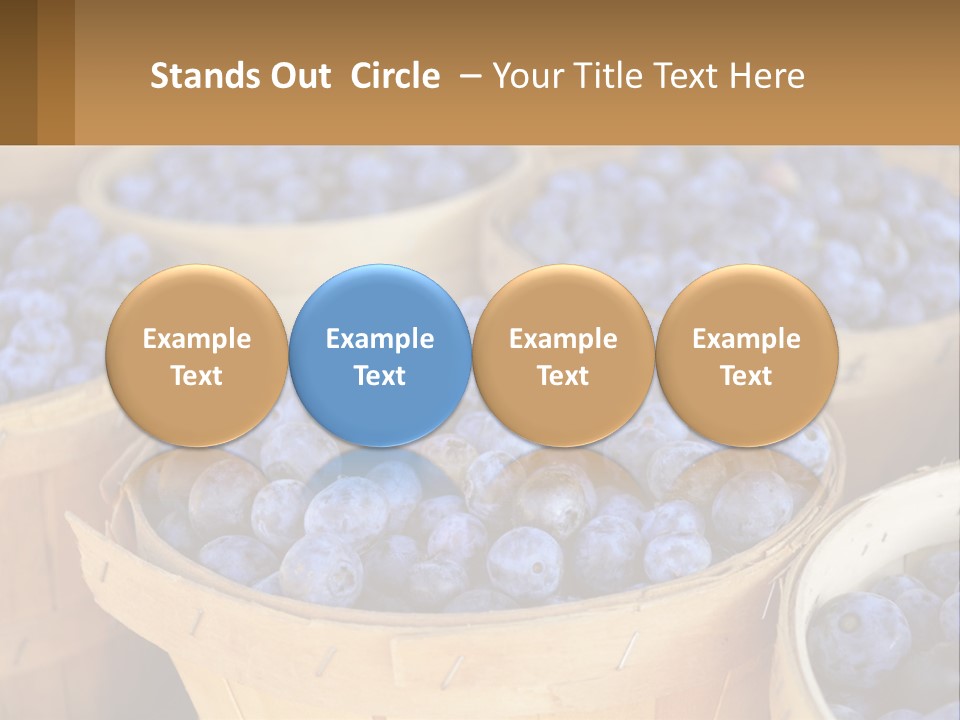 A Bunch Of Baskets Filled With Lots Of Blueberries PowerPoint Template