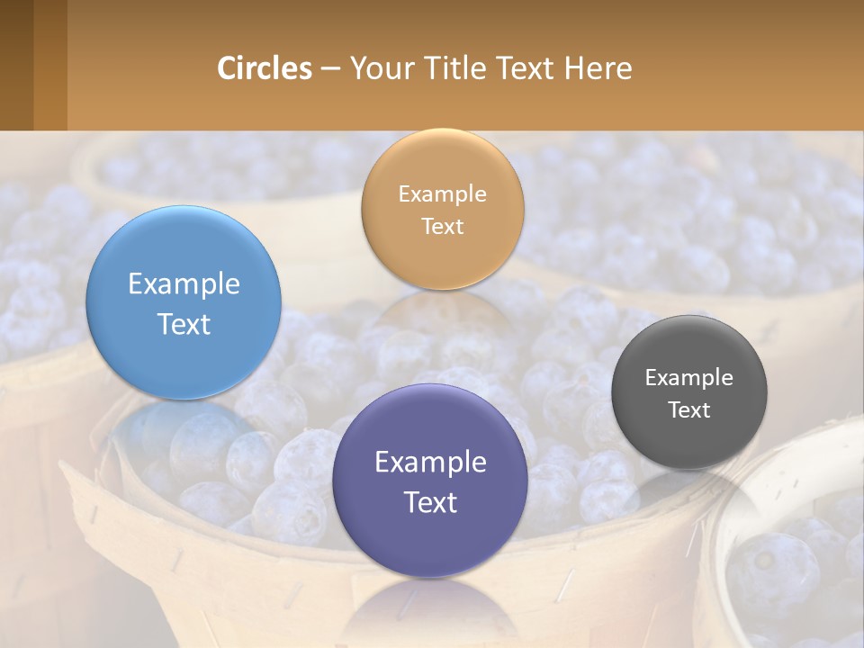 A Bunch Of Baskets Filled With Lots Of Blueberries PowerPoint Template