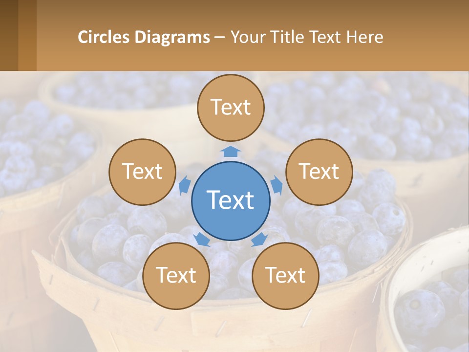 A Bunch Of Baskets Filled With Lots Of Blueberries PowerPoint Template