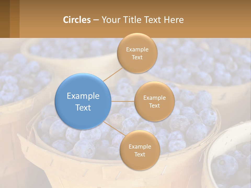 A Bunch Of Baskets Filled With Lots Of Blueberries PowerPoint Template