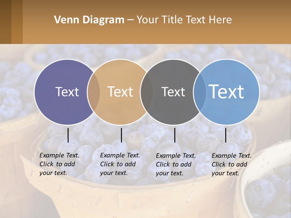 A Bunch Of Baskets Filled With Lots Of Blueberries PowerPoint Template