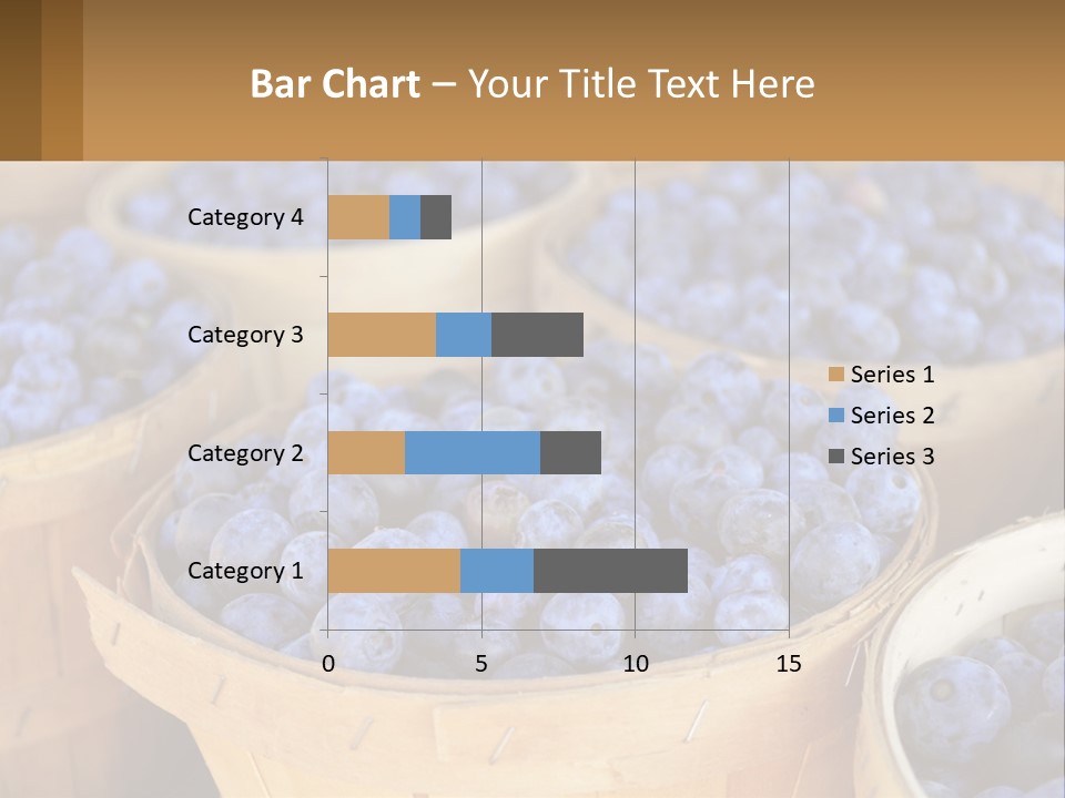 A Bunch Of Baskets Filled With Lots Of Blueberries PowerPoint Template