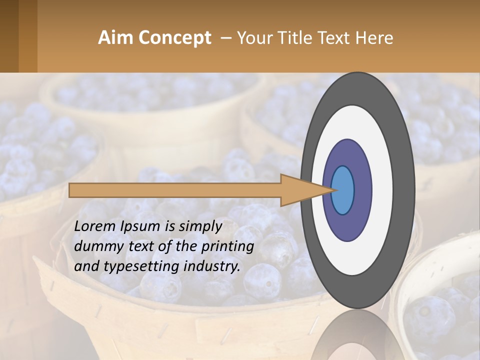 A Bunch Of Baskets Filled With Lots Of Blueberries PowerPoint Template