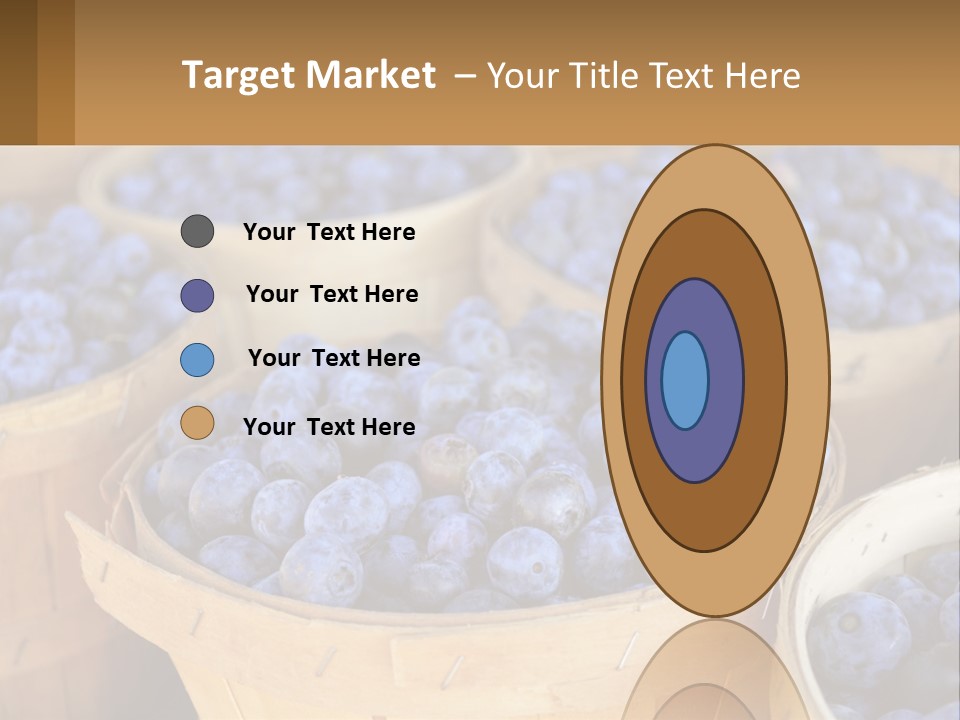 A Bunch Of Baskets Filled With Lots Of Blueberries PowerPoint Template