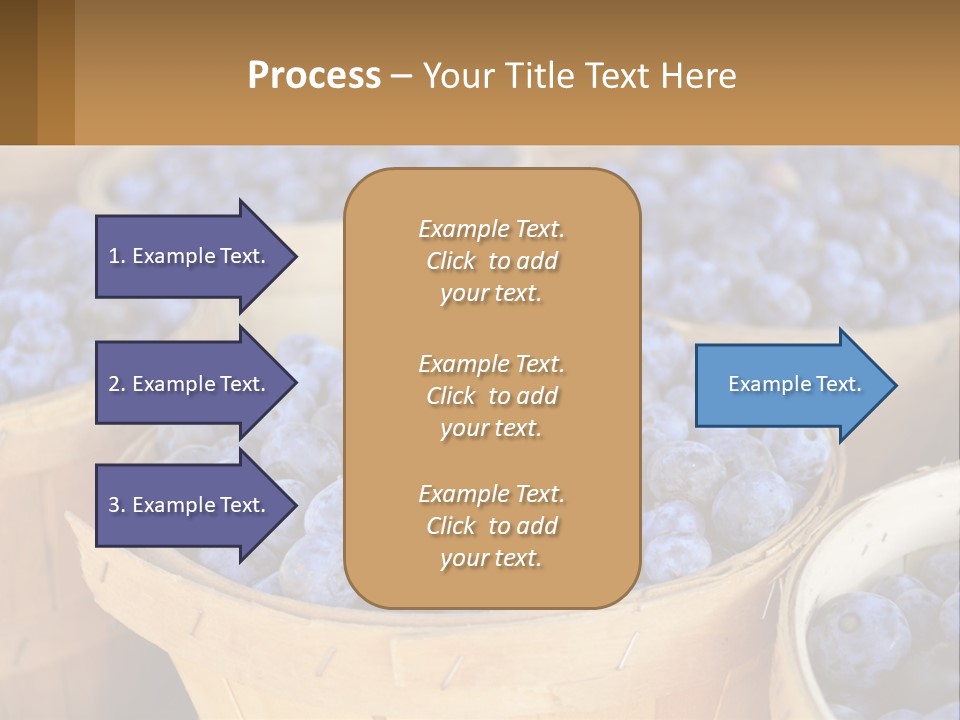 A Bunch Of Baskets Filled With Lots Of Blueberries PowerPoint Template