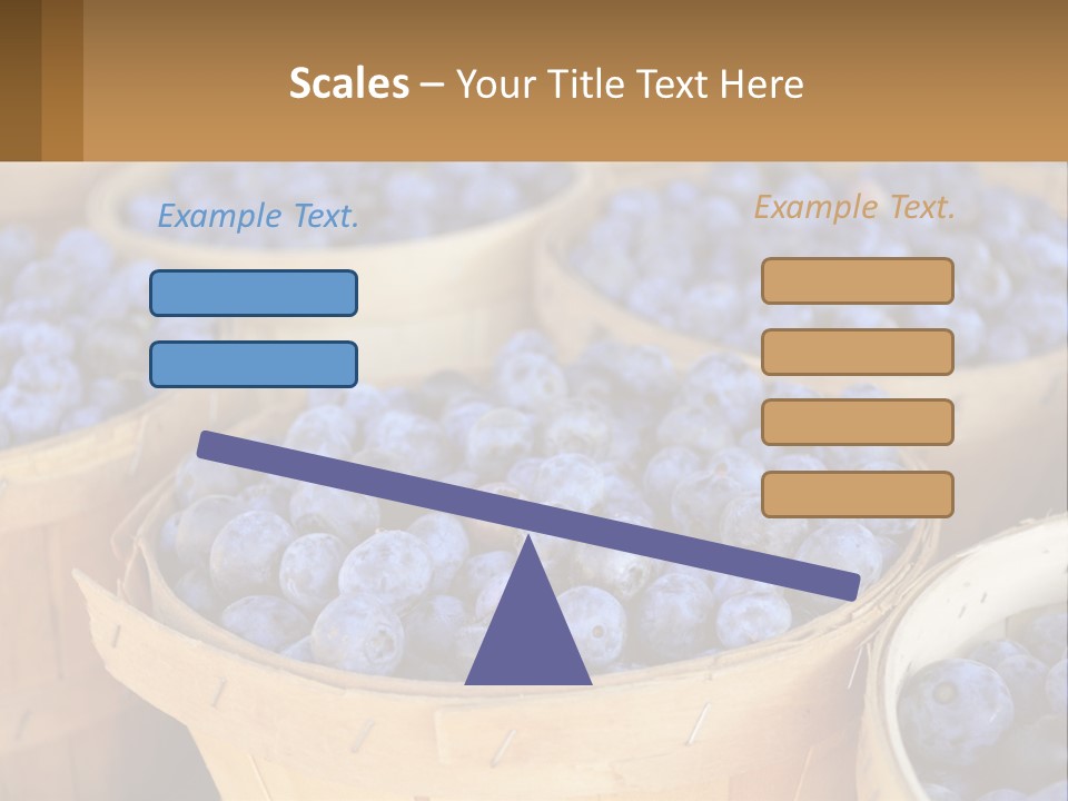 A Bunch Of Baskets Filled With Lots Of Blueberries PowerPoint Template
