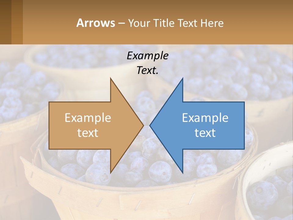 A Bunch Of Baskets Filled With Lots Of Blueberries PowerPoint Template