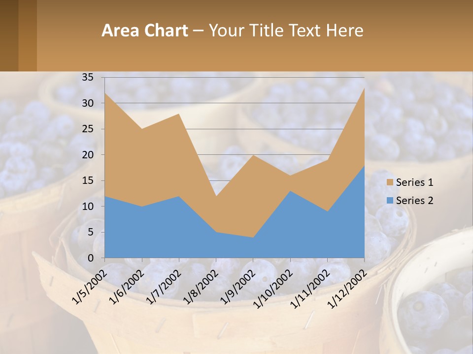 A Bunch Of Baskets Filled With Lots Of Blueberries PowerPoint Template
