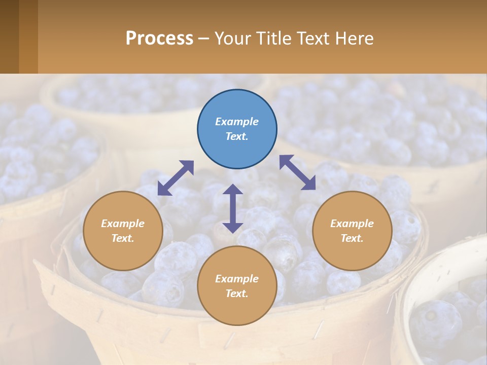 A Bunch Of Baskets Filled With Lots Of Blueberries PowerPoint Template