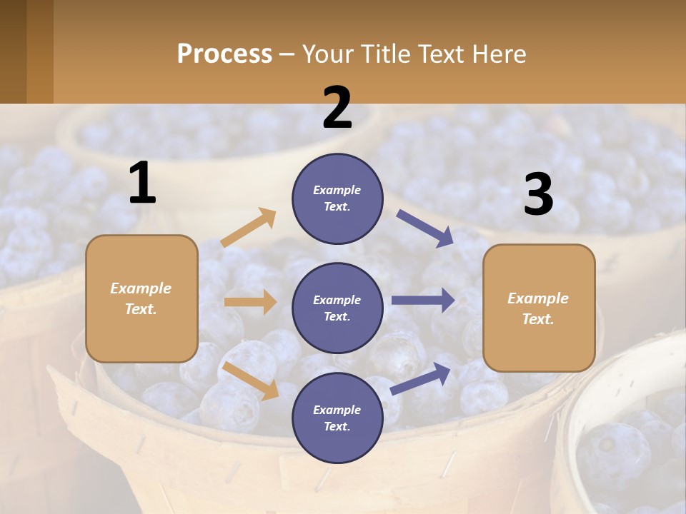 A Bunch Of Baskets Filled With Lots Of Blueberries PowerPoint Template