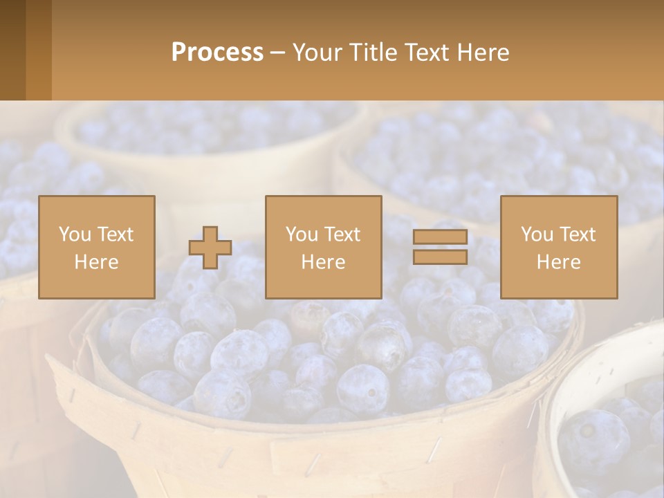 A Bunch Of Baskets Filled With Lots Of Blueberries PowerPoint Template