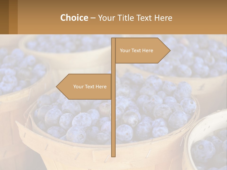 A Bunch Of Baskets Filled With Lots Of Blueberries PowerPoint Template