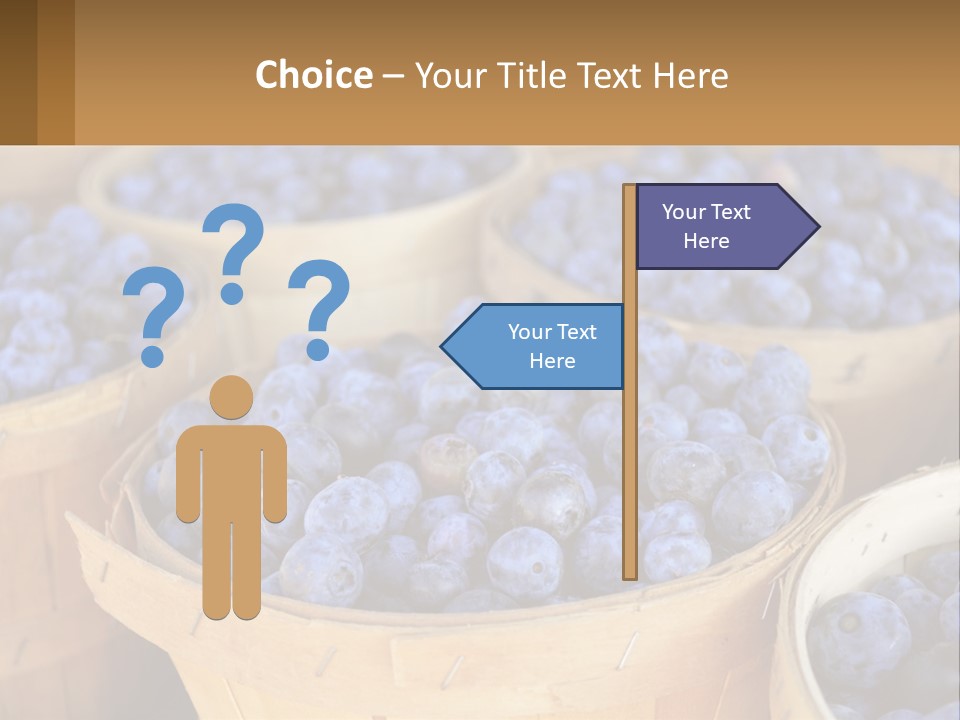 A Bunch Of Baskets Filled With Lots Of Blueberries PowerPoint Template
