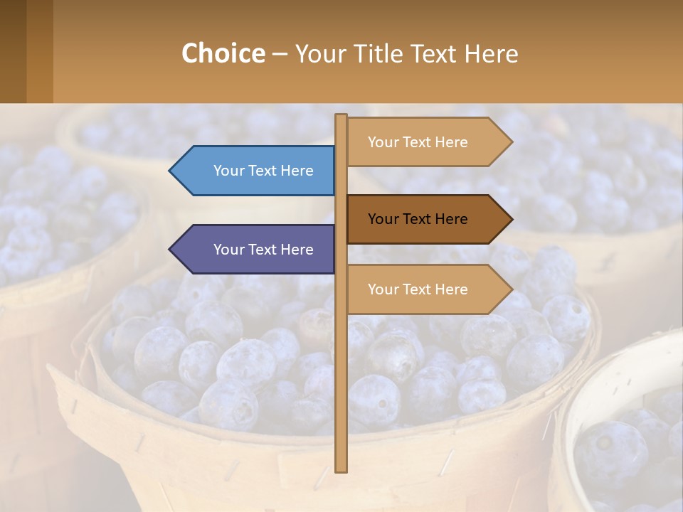 A Bunch Of Baskets Filled With Lots Of Blueberries PowerPoint Template