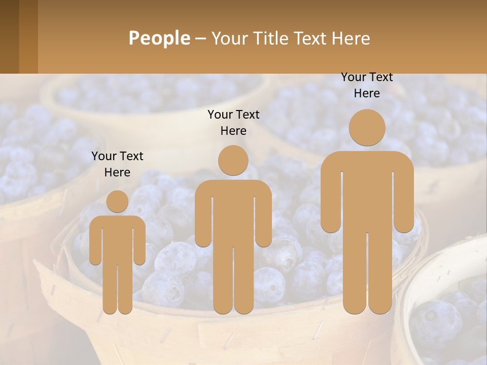 A Bunch Of Baskets Filled With Lots Of Blueberries PowerPoint Template