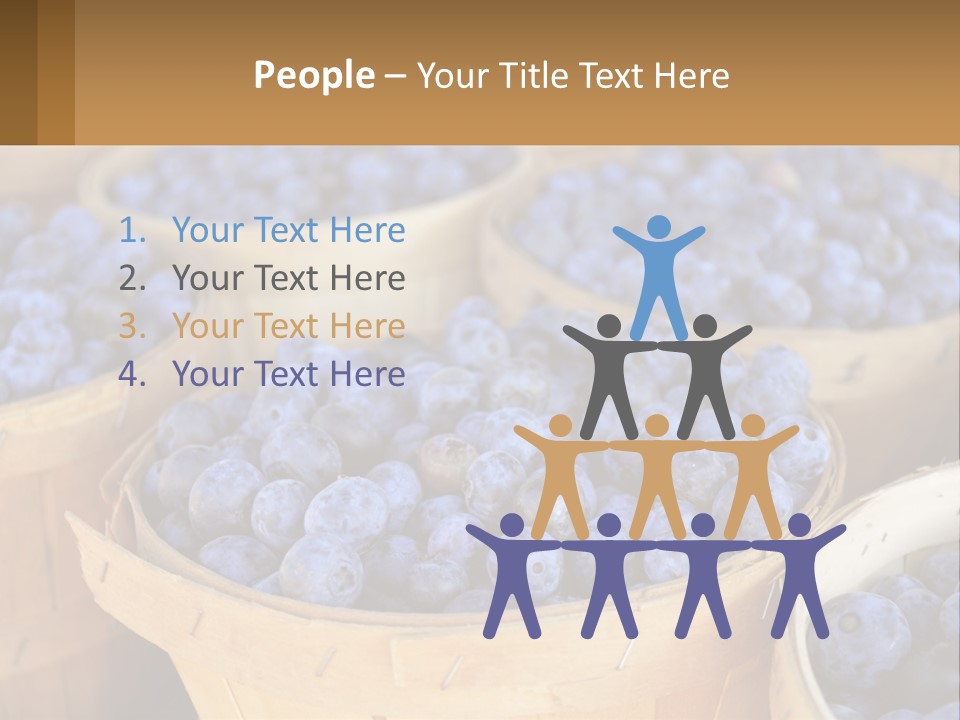 A Bunch Of Baskets Filled With Lots Of Blueberries PowerPoint Template