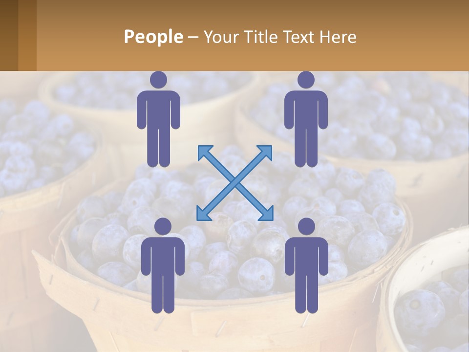 A Bunch Of Baskets Filled With Lots Of Blueberries PowerPoint Template