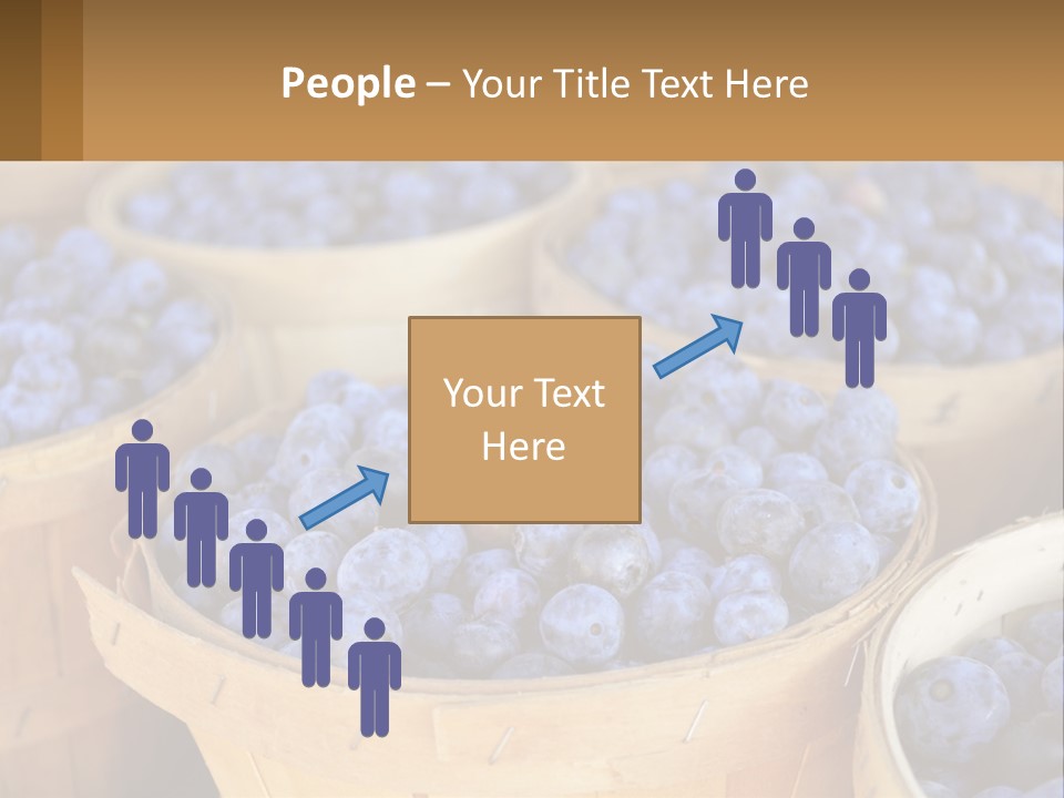 A Bunch Of Baskets Filled With Lots Of Blueberries PowerPoint Template