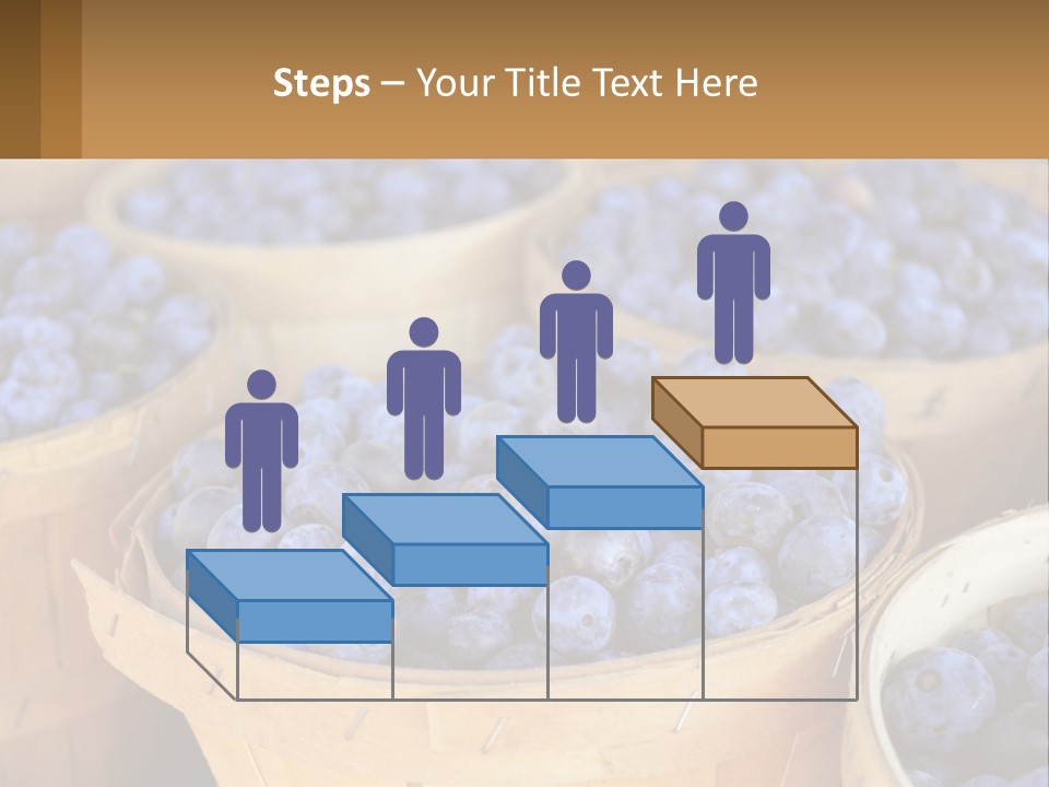 A Bunch Of Baskets Filled With Lots Of Blueberries PowerPoint Template
